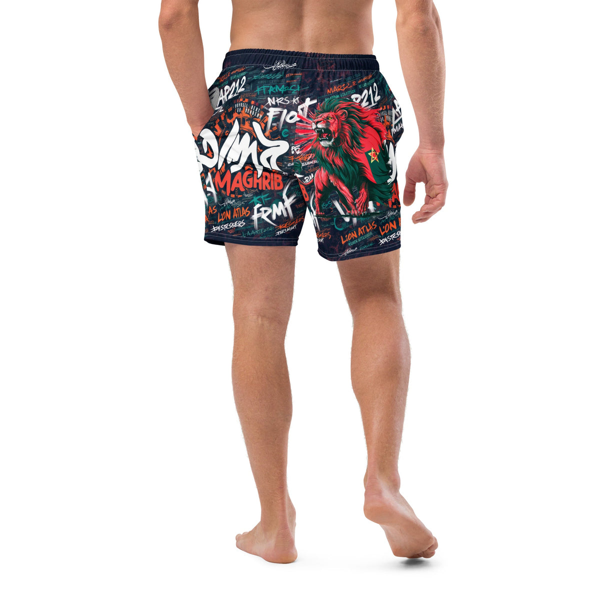 Maillot de bain LION DRAPEAU MAROC homme
