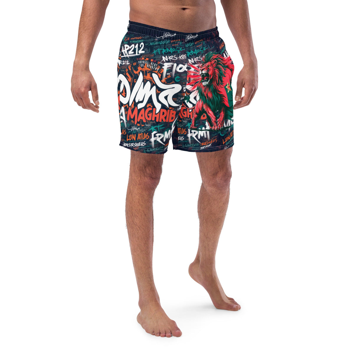 Maillot de bain LION DRAPEAU MAROC homme