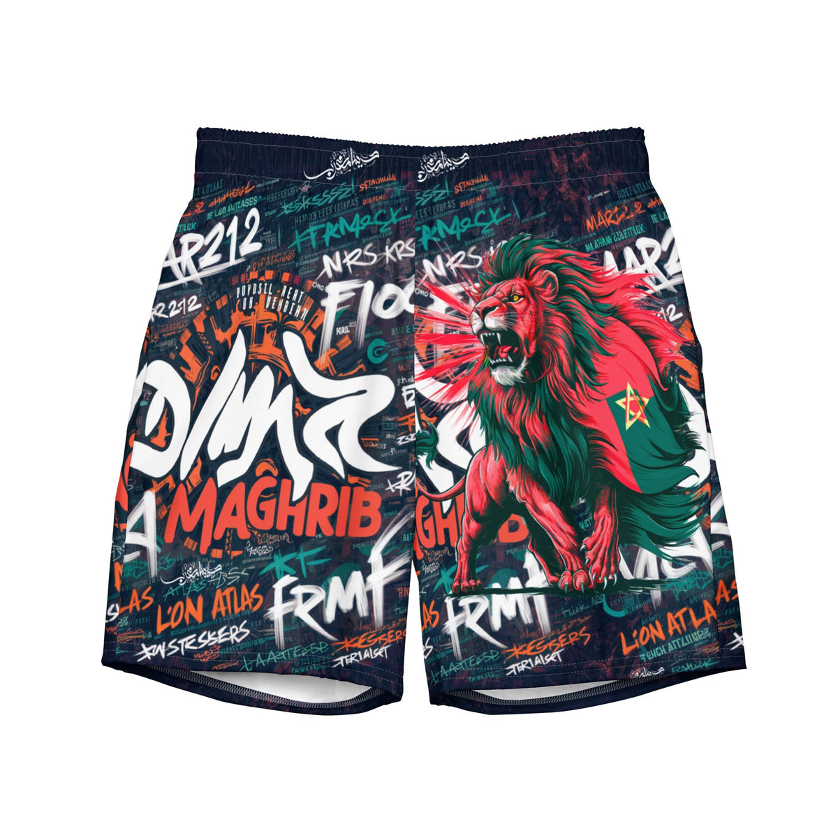 Maillot de bain LION DRAPEAU MAROC homme