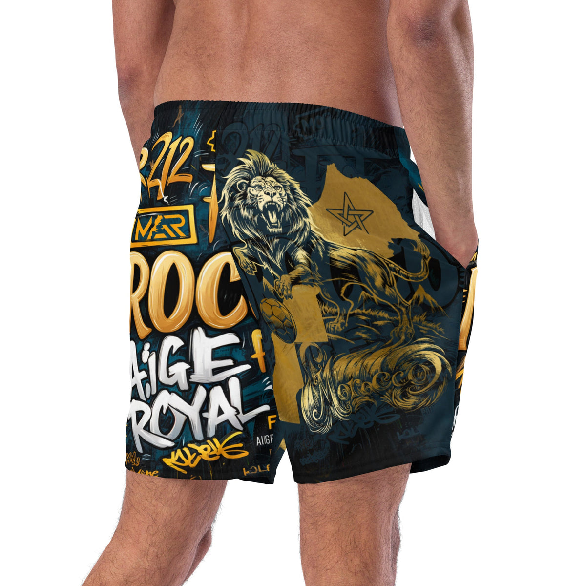 Maillot de bain Morocco foot Gold homme