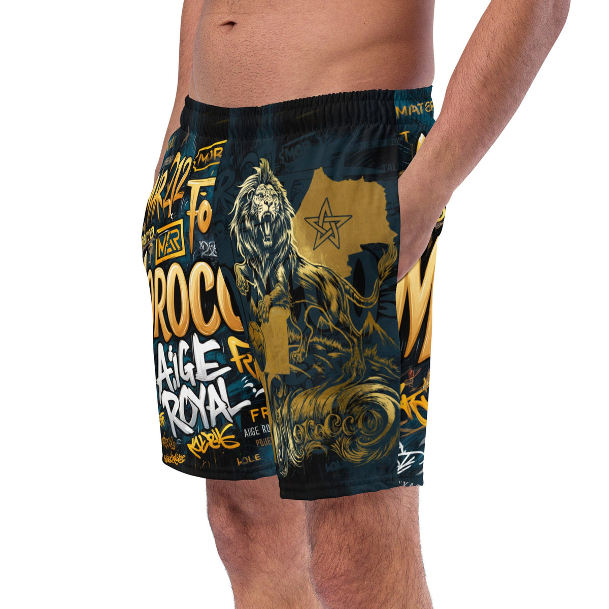 Maillot de bain Morocco foot Gold homme