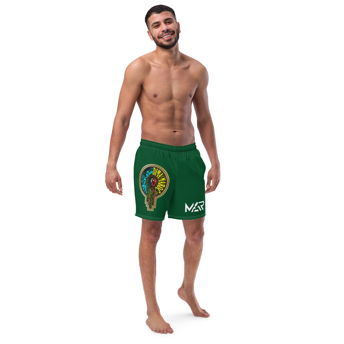 Maillot de bain vert dima Maroc logo fédération homme