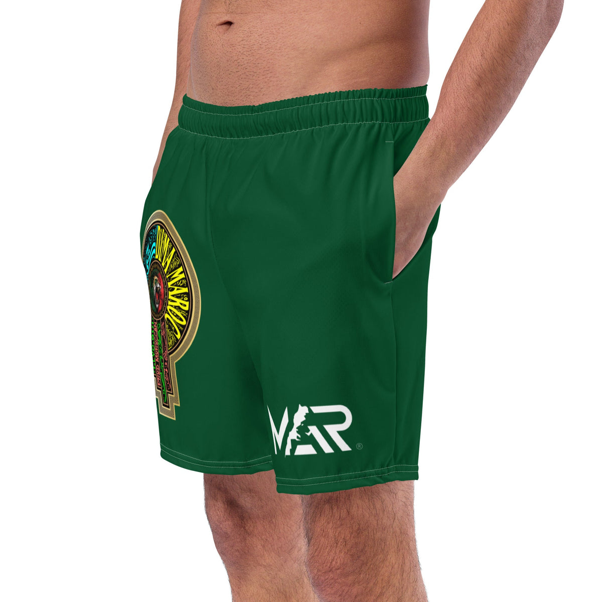 Maillot de bain vert dima Maroc logo fédération homme