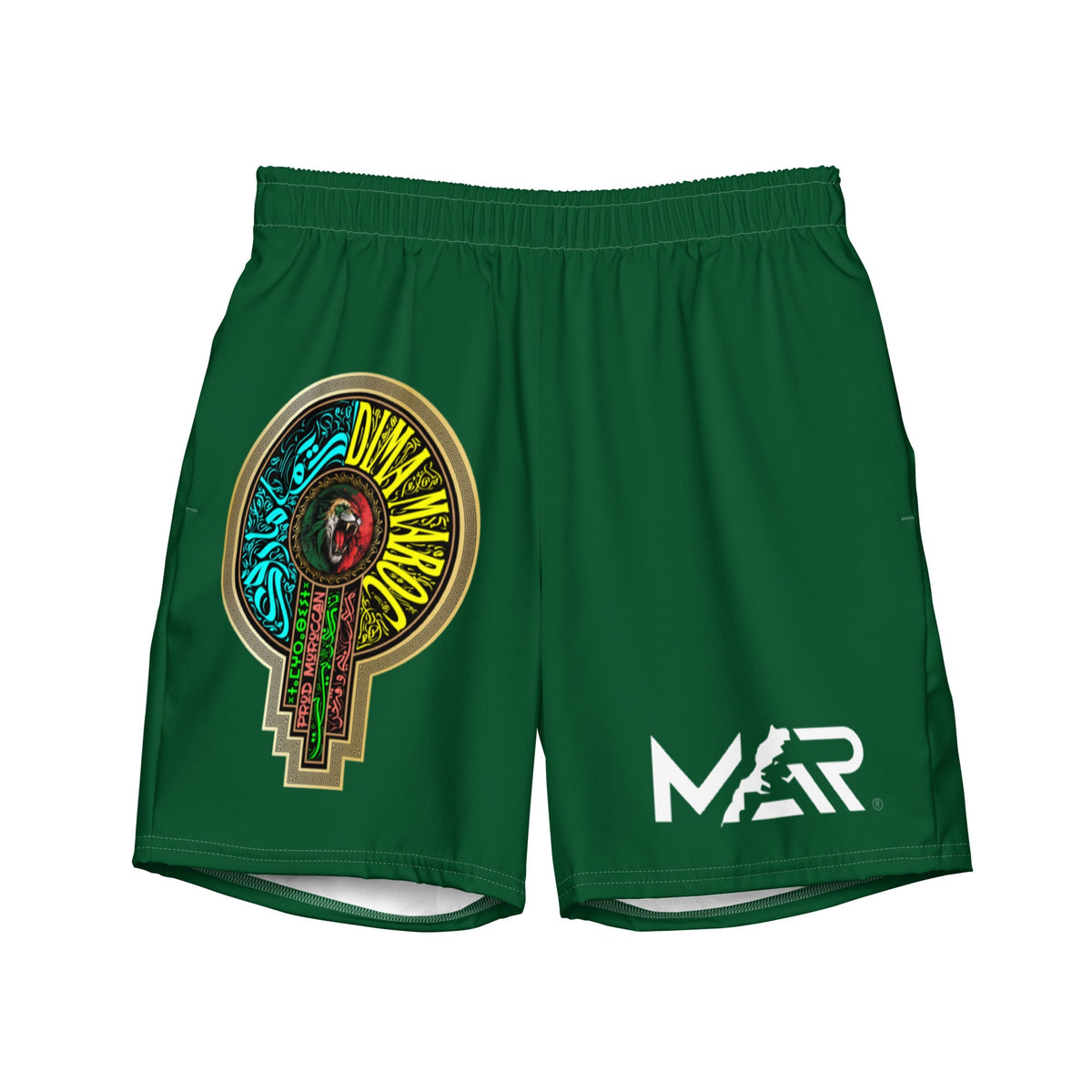 Maillot de bain vert dima Maroc logo fédération homme