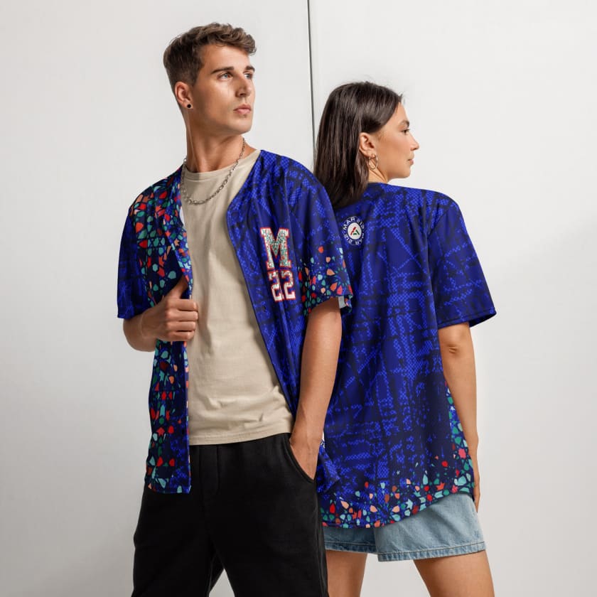 Maillot de baseball Motif zellige Marocain