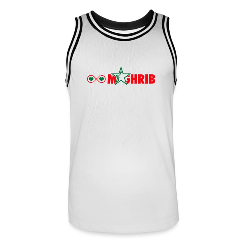 Maillot de basket LOVEMAR infini Homme - blanc/noir