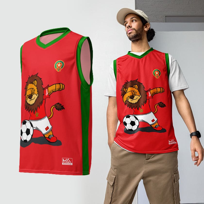 Maillot de basket Maroc Débardeur Foot Maroc Lion de l’Atlas
