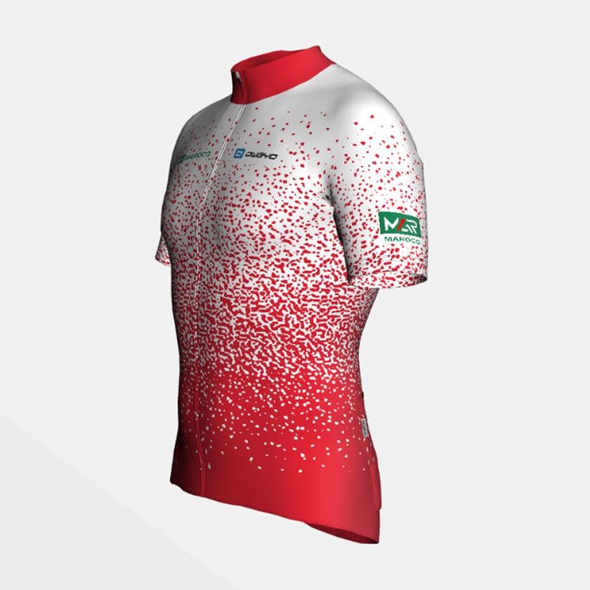 Maillot de cyclisme manches courtes Cyclone Rouge