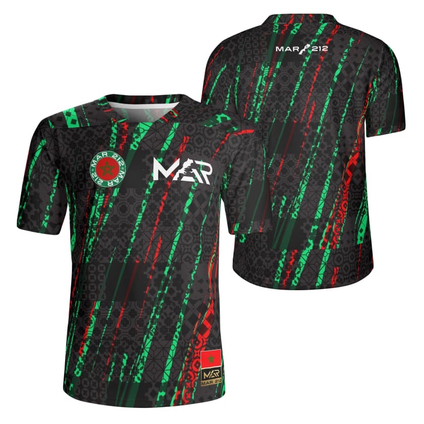 Maillot de foot du Maroc MAR212 noir