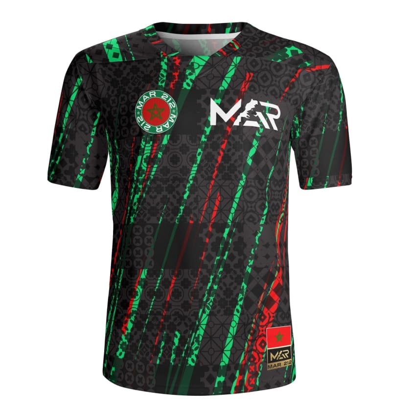 Maillot de foot du Maroc MAR212 noir