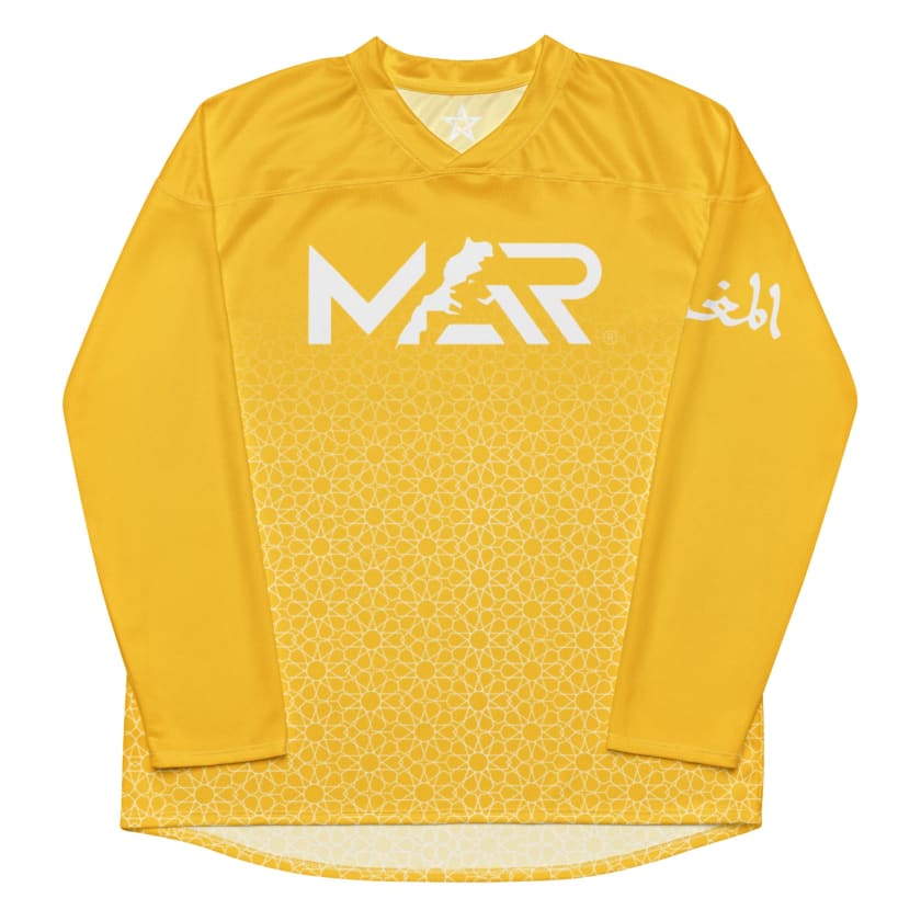 Maillot de foot manche longue MAROC jaune