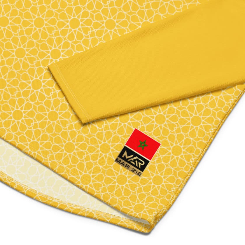 Maillot de foot manche longue MAROC jaune