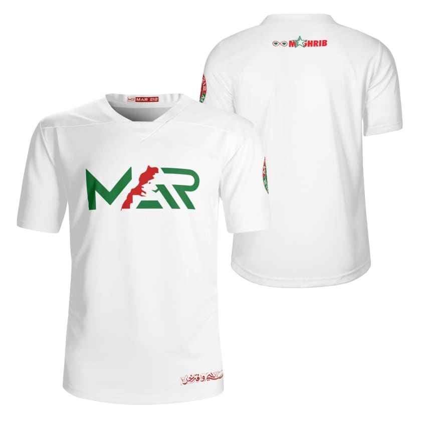 Maillot foot Maroc MAR Blanc