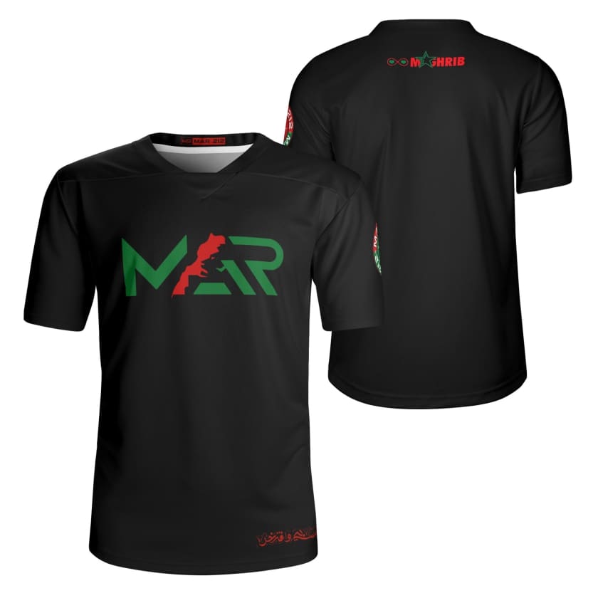Maillot foot Maroc MAR Noir