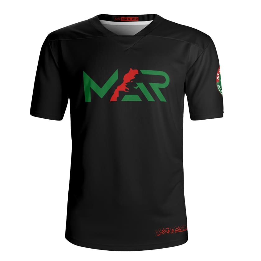 Maillot foot Maroc MAR Noir