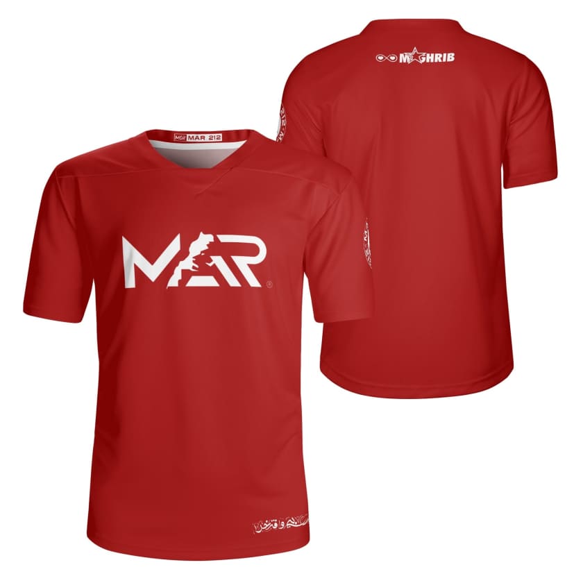 Maillot foot Maroc MAR Rouge
