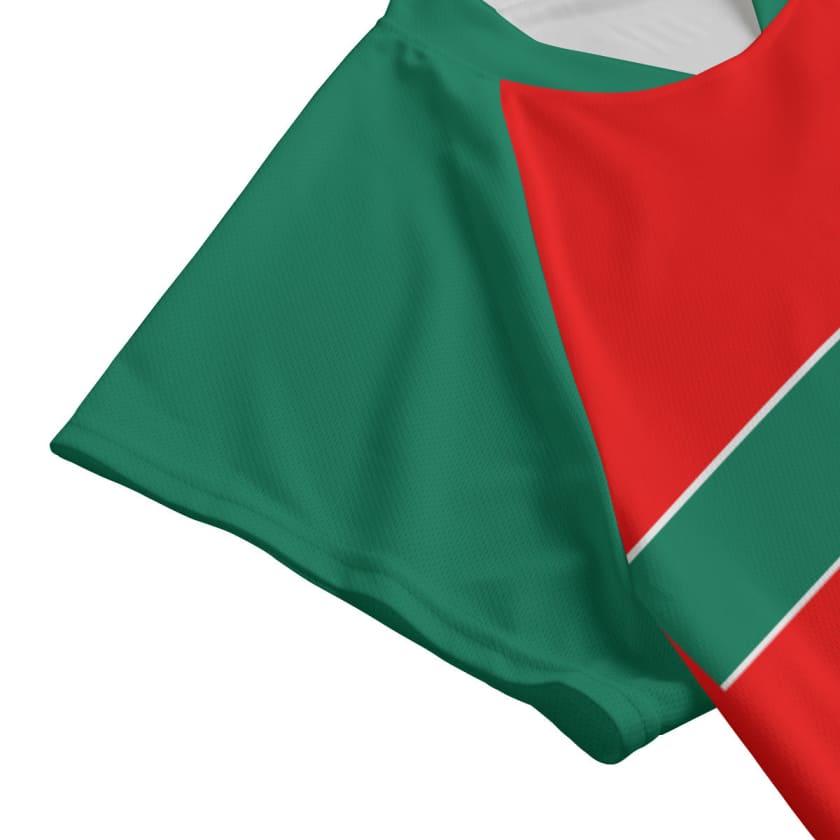 Maillot Foot Maroc stylé Rouge et Vert drapeau Maroc