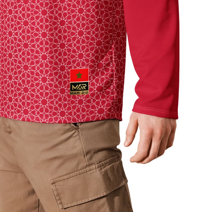 Maillot manches longues foot rouge Maroc