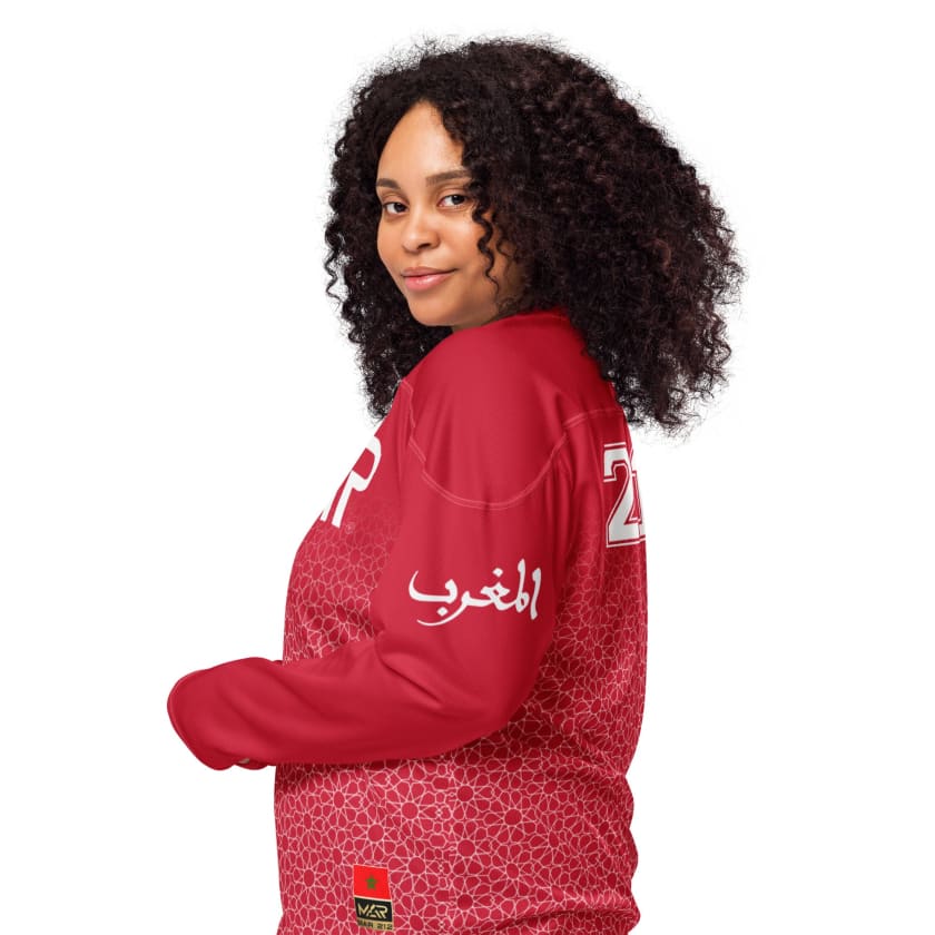 Maillot manches longues foot rouge Maroc