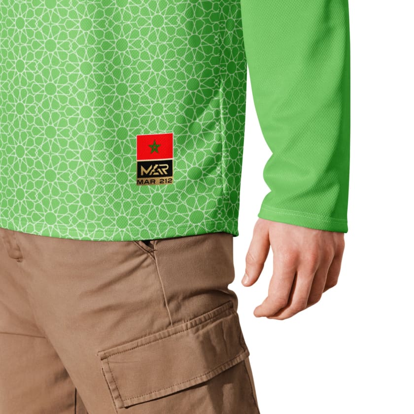 Maillot manches longues foot vert Maroc