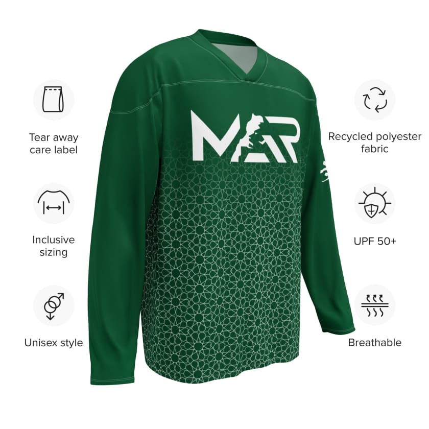 Maillot manches longues foot vert Maroc