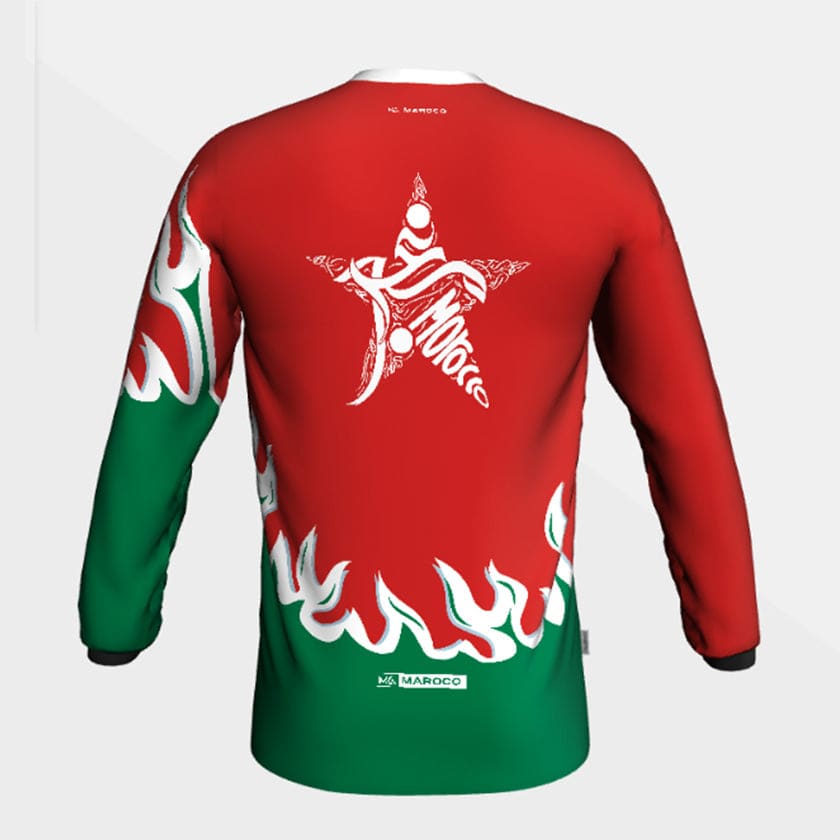 Maillot MAR étoile Morocco manches longues