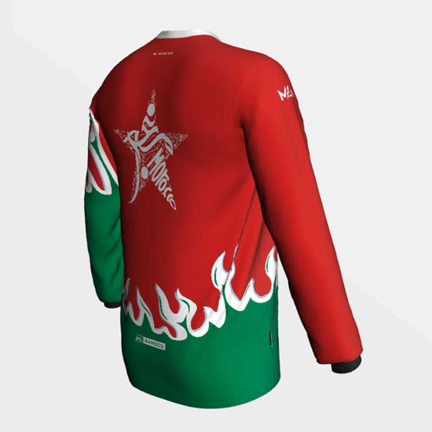 Maillot MAR étoile Morocco manches longues
