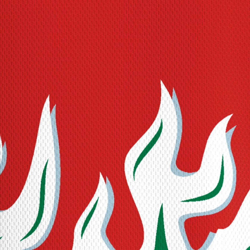 Maillot MAR Foot Maroc entraînement design flamme olympique