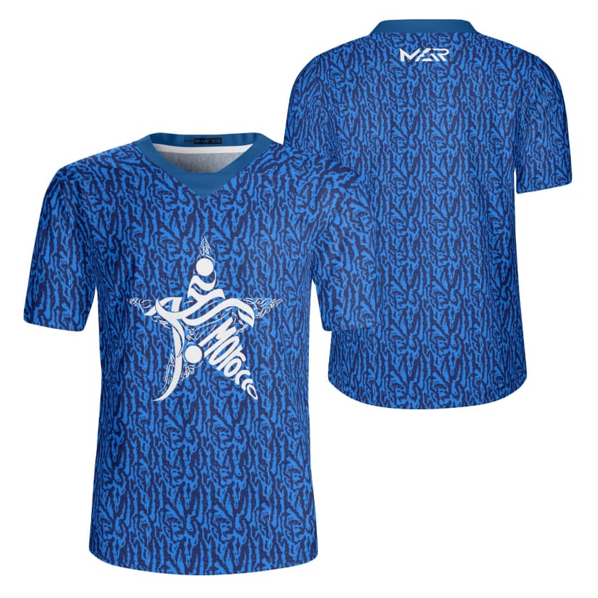 Maillot MAR Morocco star bleu