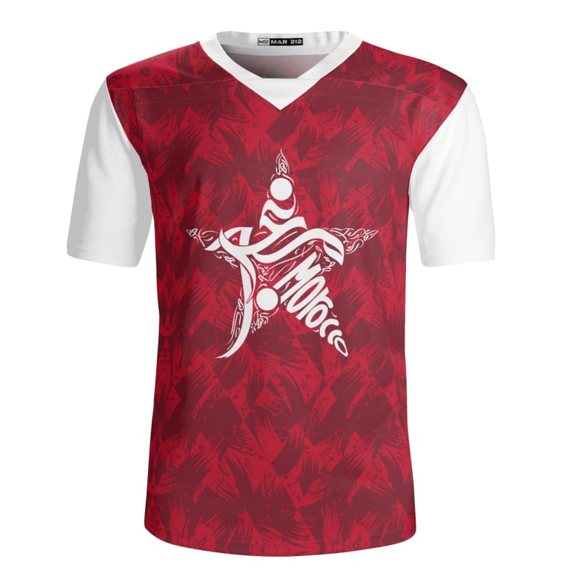 Maillot MAR Morocco Star rouge