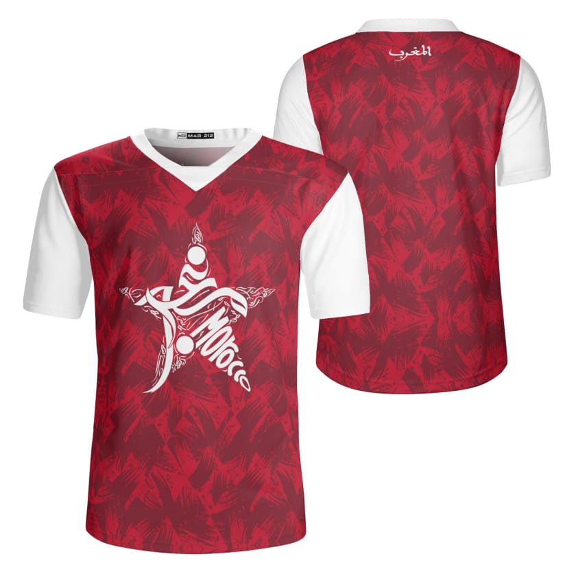 Maillot MAR Morocco Star rouge