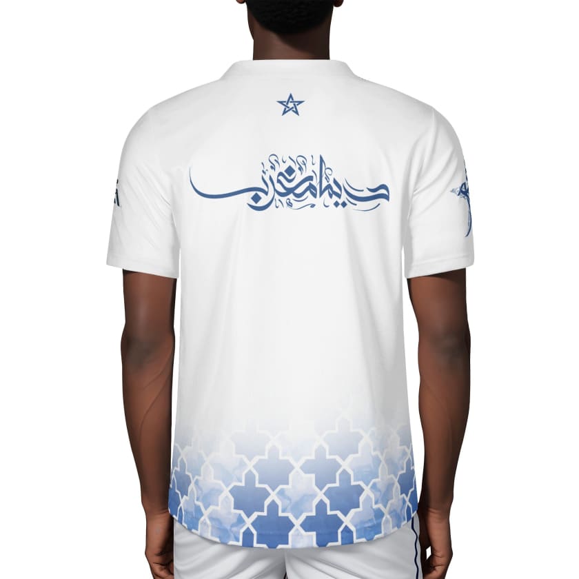 Maillot Maroc Blanc Luxe Zellige MAR création by Maroco