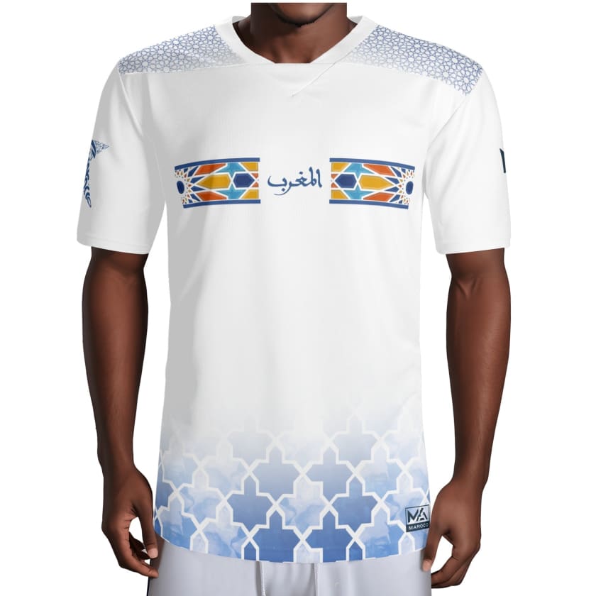 Maillot Maroc Blanc Luxe Zellige MAR création by Maroco