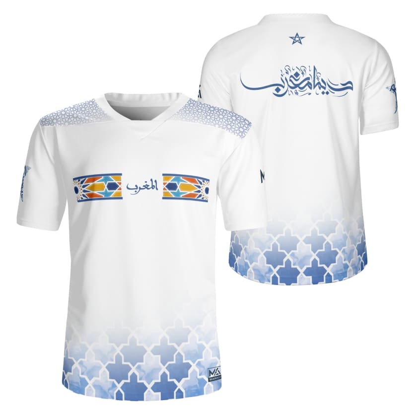 Maillot Maroc Blanc Luxe Zellige MAR création by Maroco