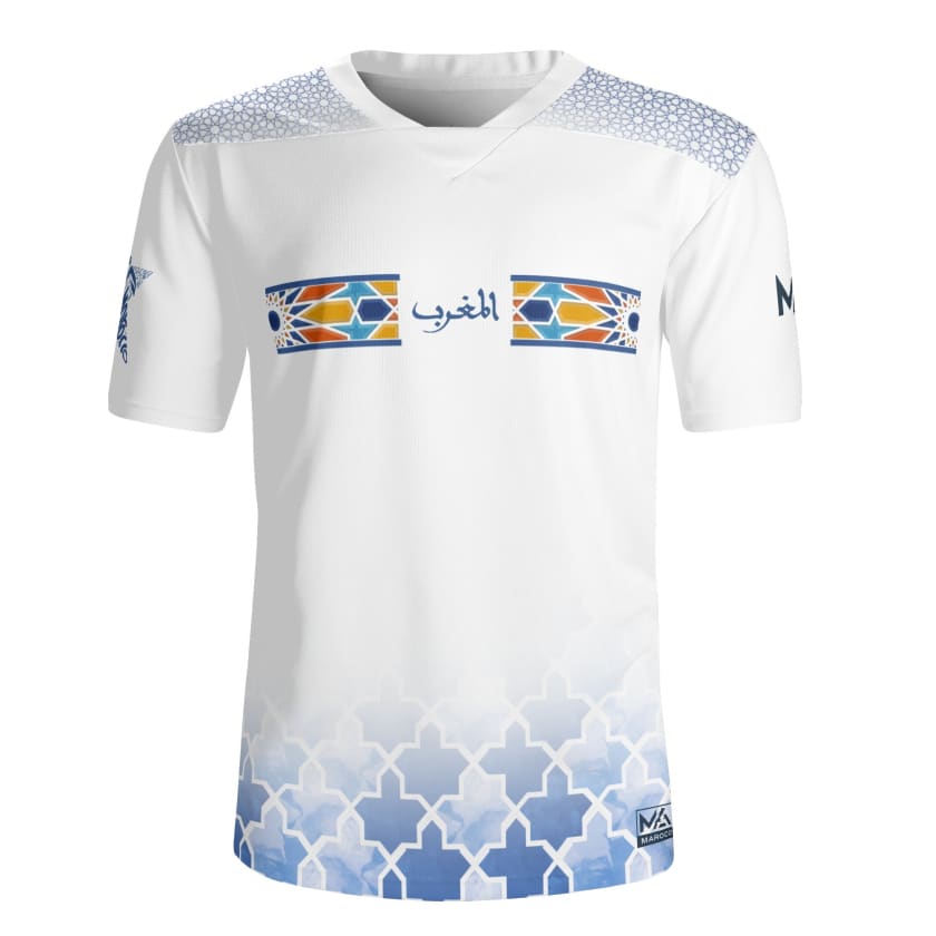 Maillot Maroc Blanc Luxe Zellige MAR création by Maroco