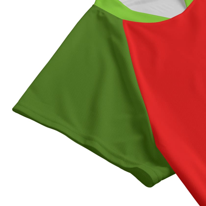 Maillot Maroc Foot homme à manches courtes Rouge étoile