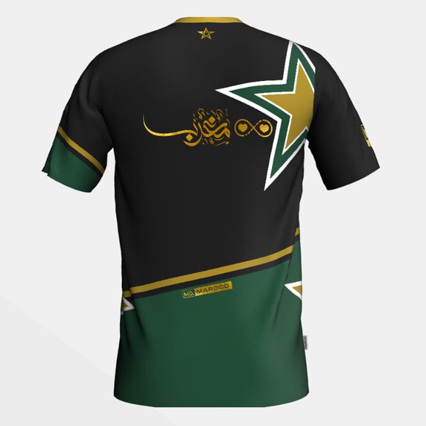 Maillot Maroc foot MAR Gold Étoilé