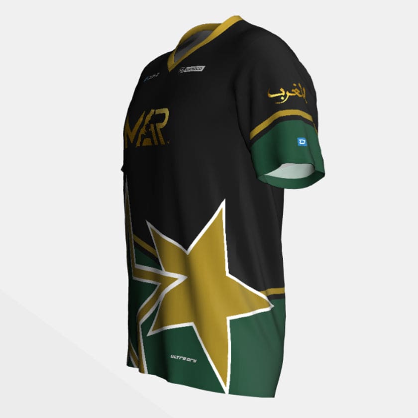 Maillot Maroc foot MAR Gold Étoilé