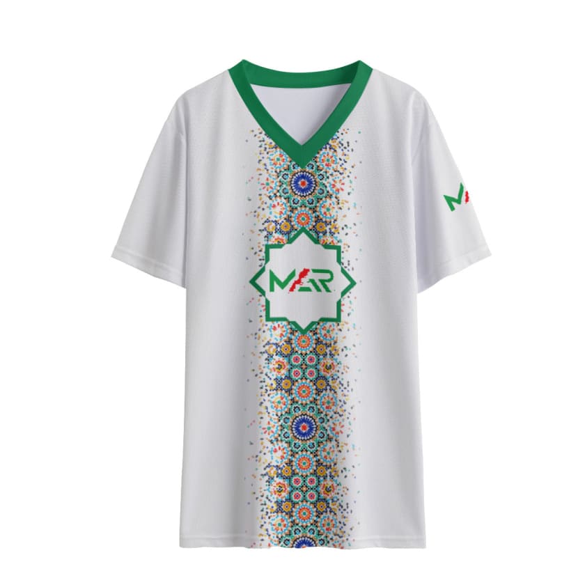 Maillot Maroc foot MAR Zellige Marocain élégant pour enfant