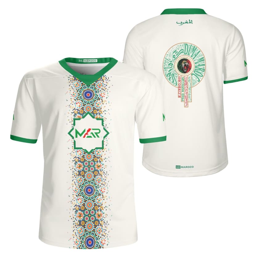 Maillot Maroc foot MAR Zellige Marocain Maillot Football