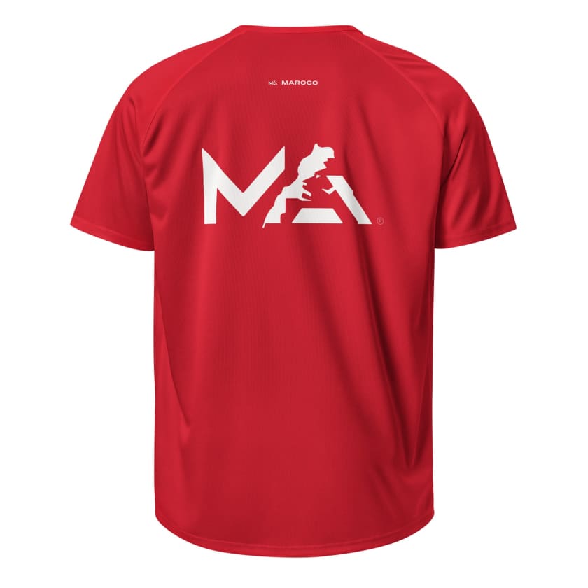 Maillot Maroc Foot rouge unisexe 7 MA by Maroc