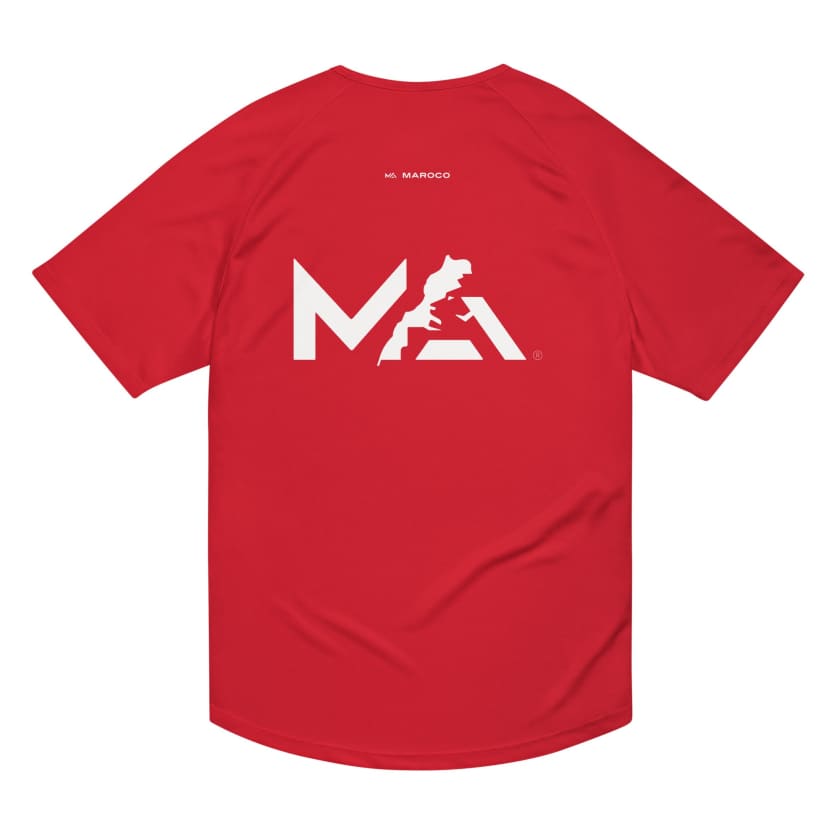 Maillot Maroc Foot rouge unisexe 7 MA by Maroc