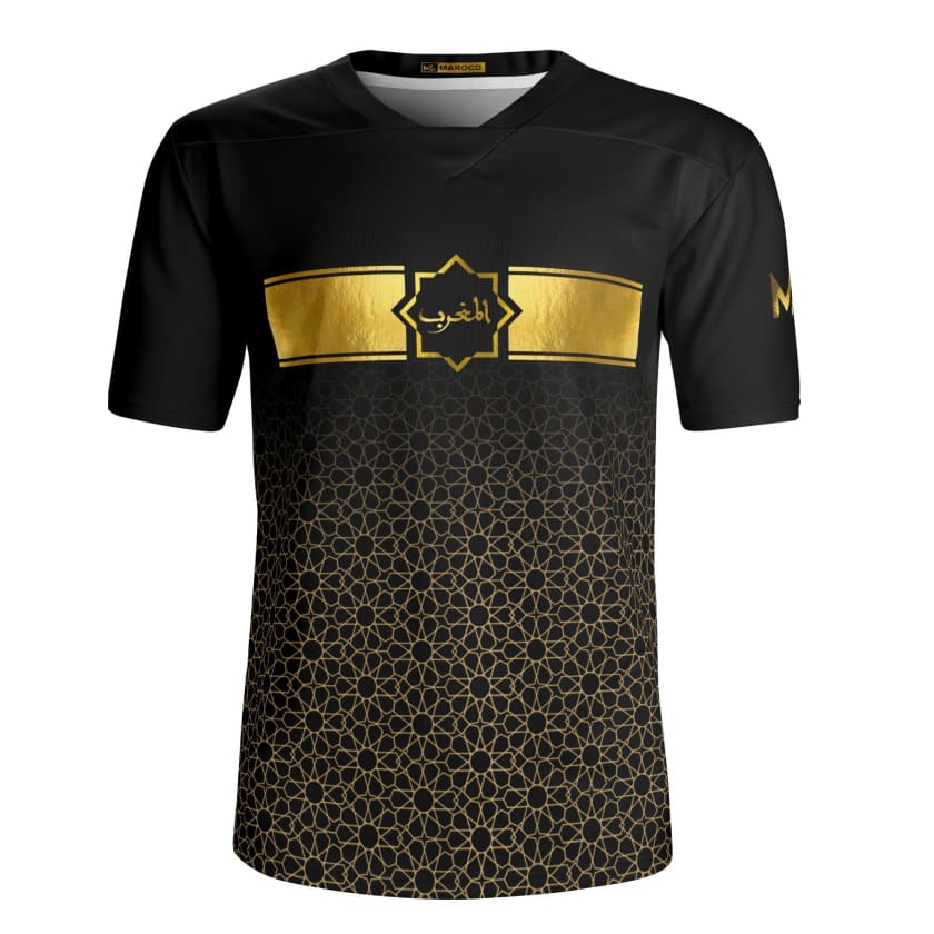 Maillot Maroc Gold Almaghrib Étoile du Maroc en Or