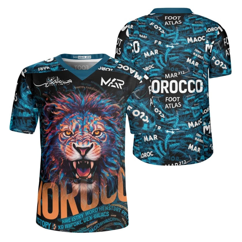 Maillot Maroc Lion Atlas Morocco design MAR212