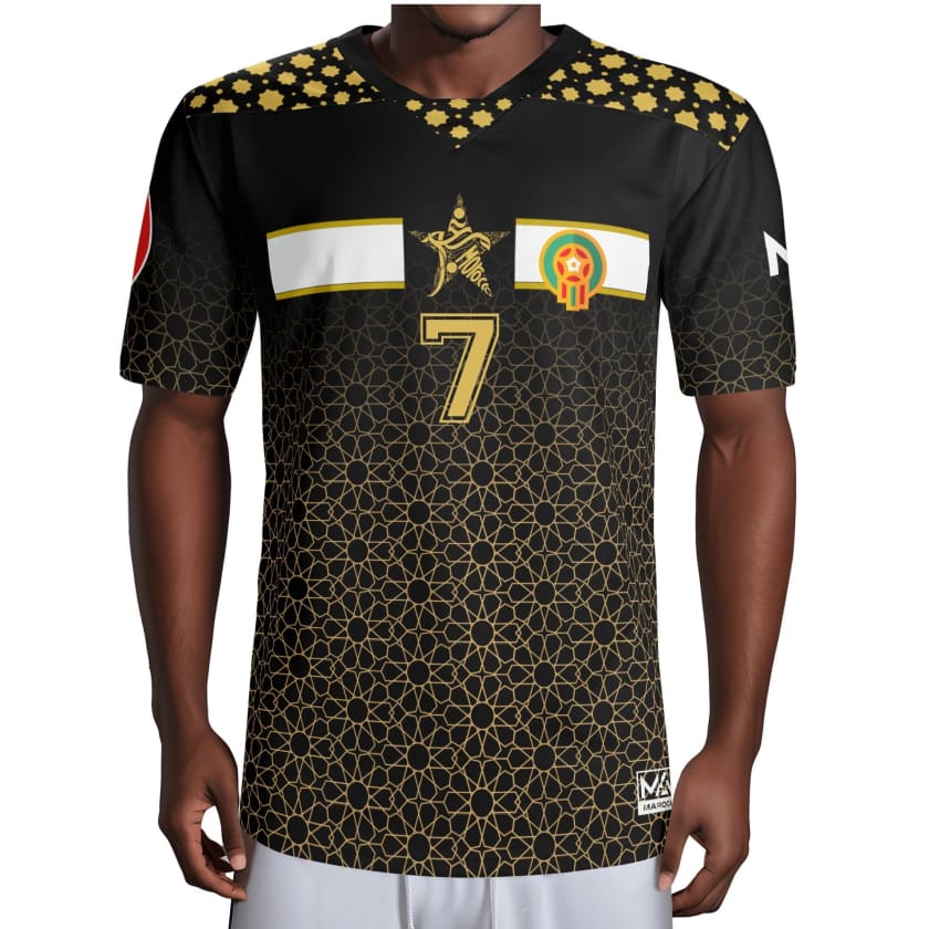 Maillot Maroc noir Collection CAN 2024 Gold By
