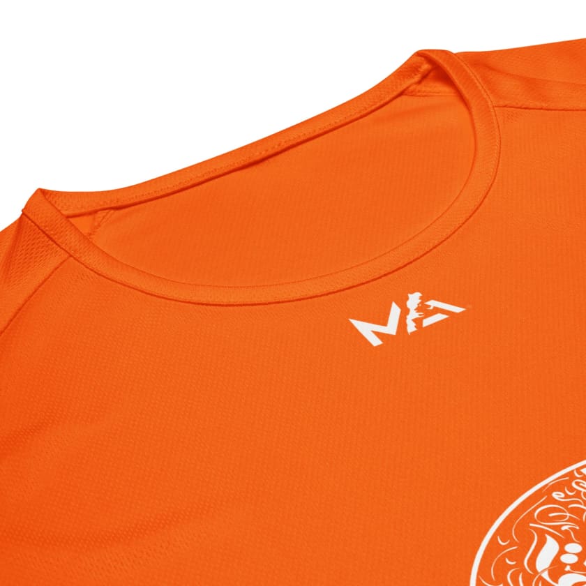 Maillot Maroc Orange 212 Marocain fier calligraphie Logo