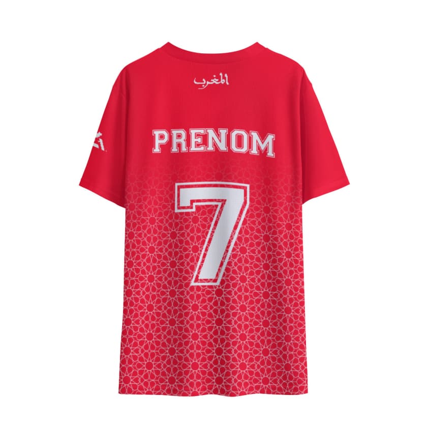 Maillot Maroc Rouge Collection CAN 2024 Mosaïque