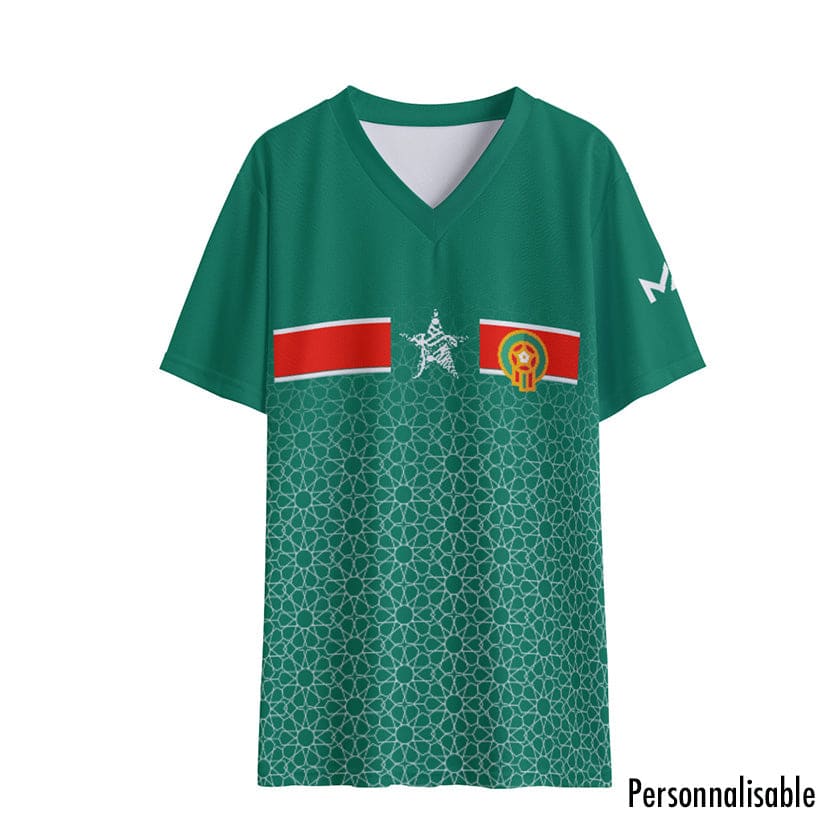 Maillot Maroc Vert Collection CAN 2024 Mosaïque personnalisable