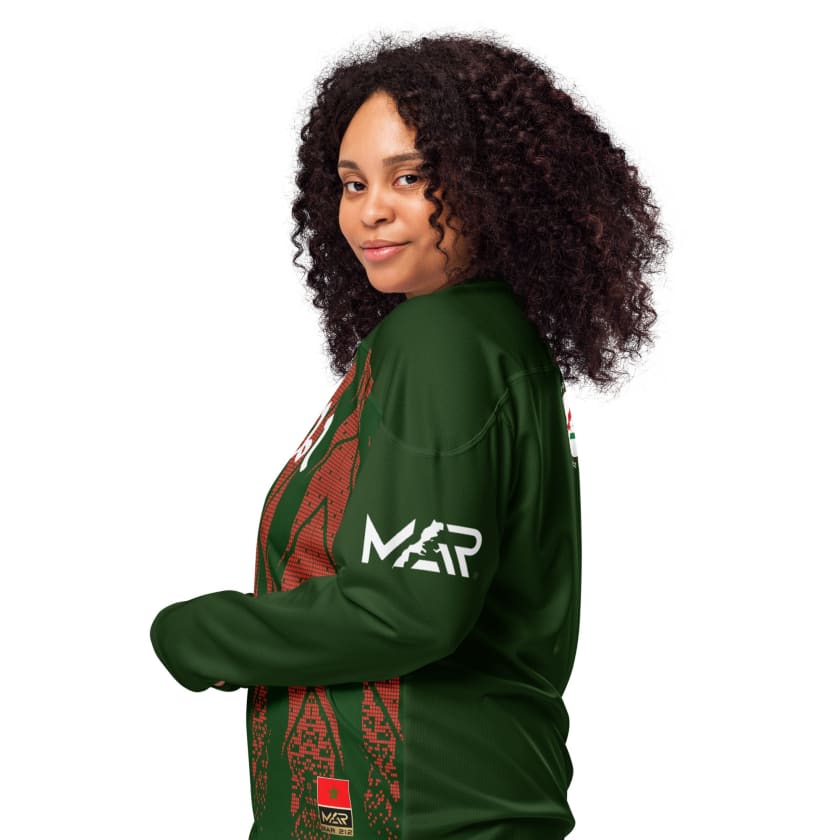 Maillot maroc vert manches longues