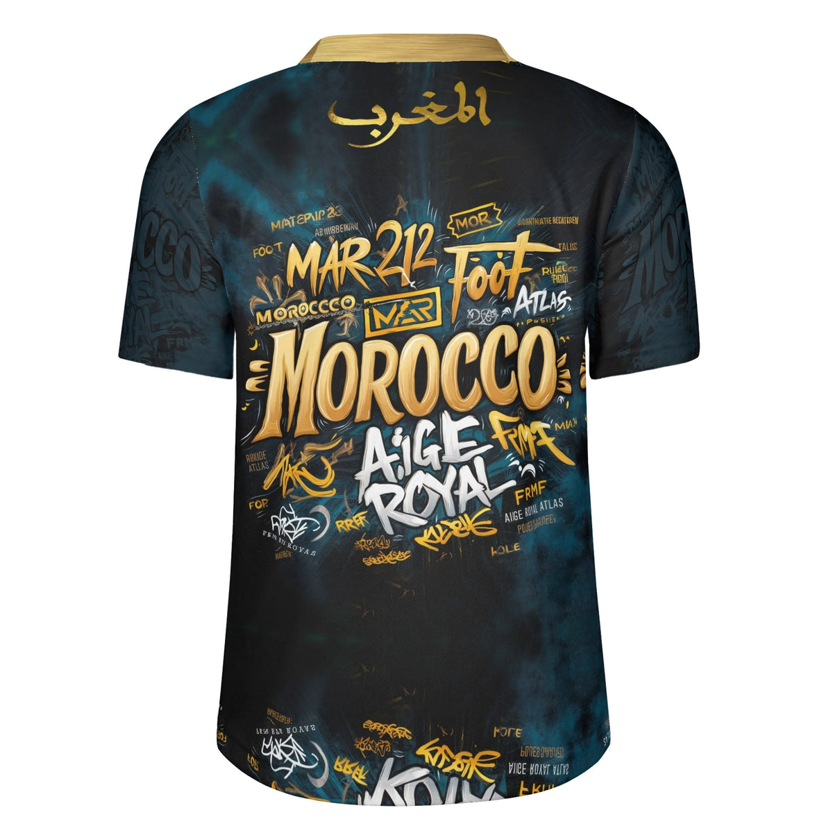 Maillot Morocco Foot Gold Lion Atlas